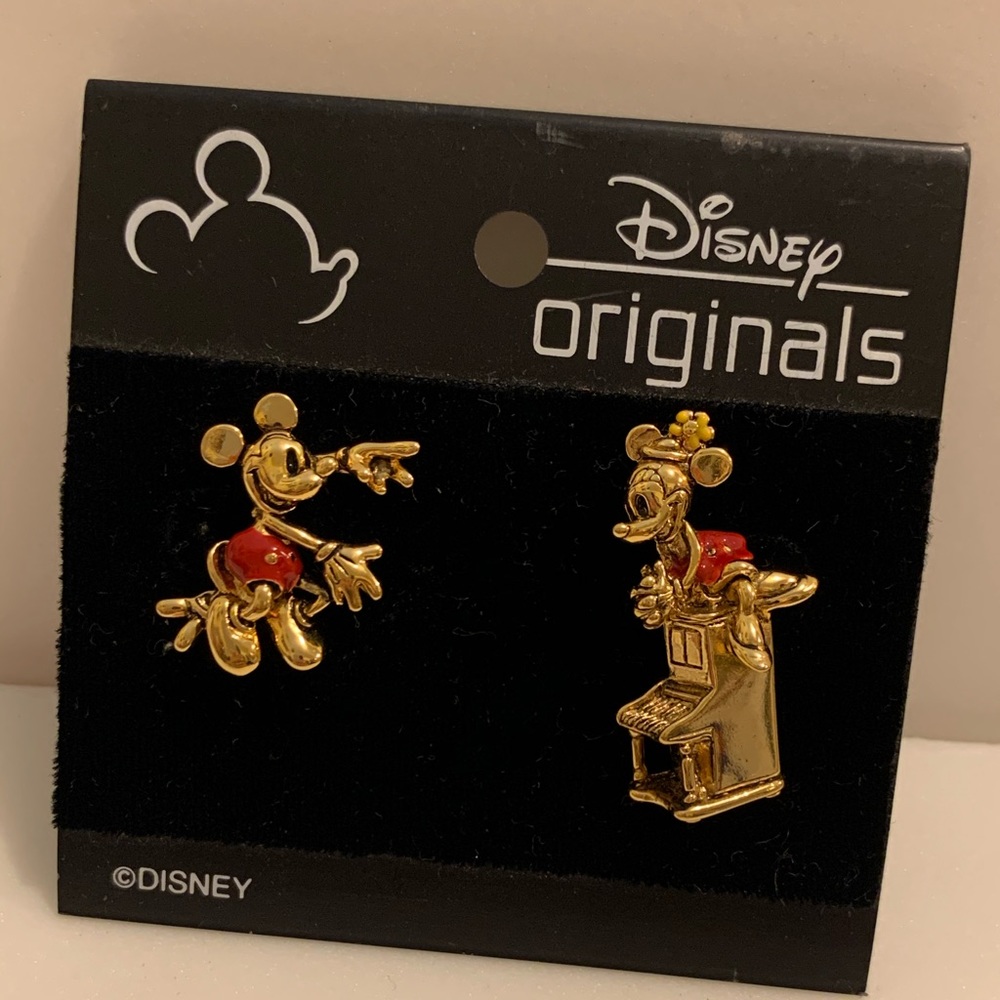 Disney original Mickey Minnie playing piano pins